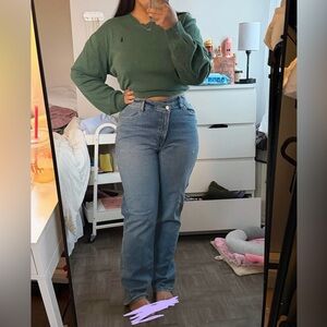 Abercrombie 90s Straight Ultra High Rise (LIKE NEW)